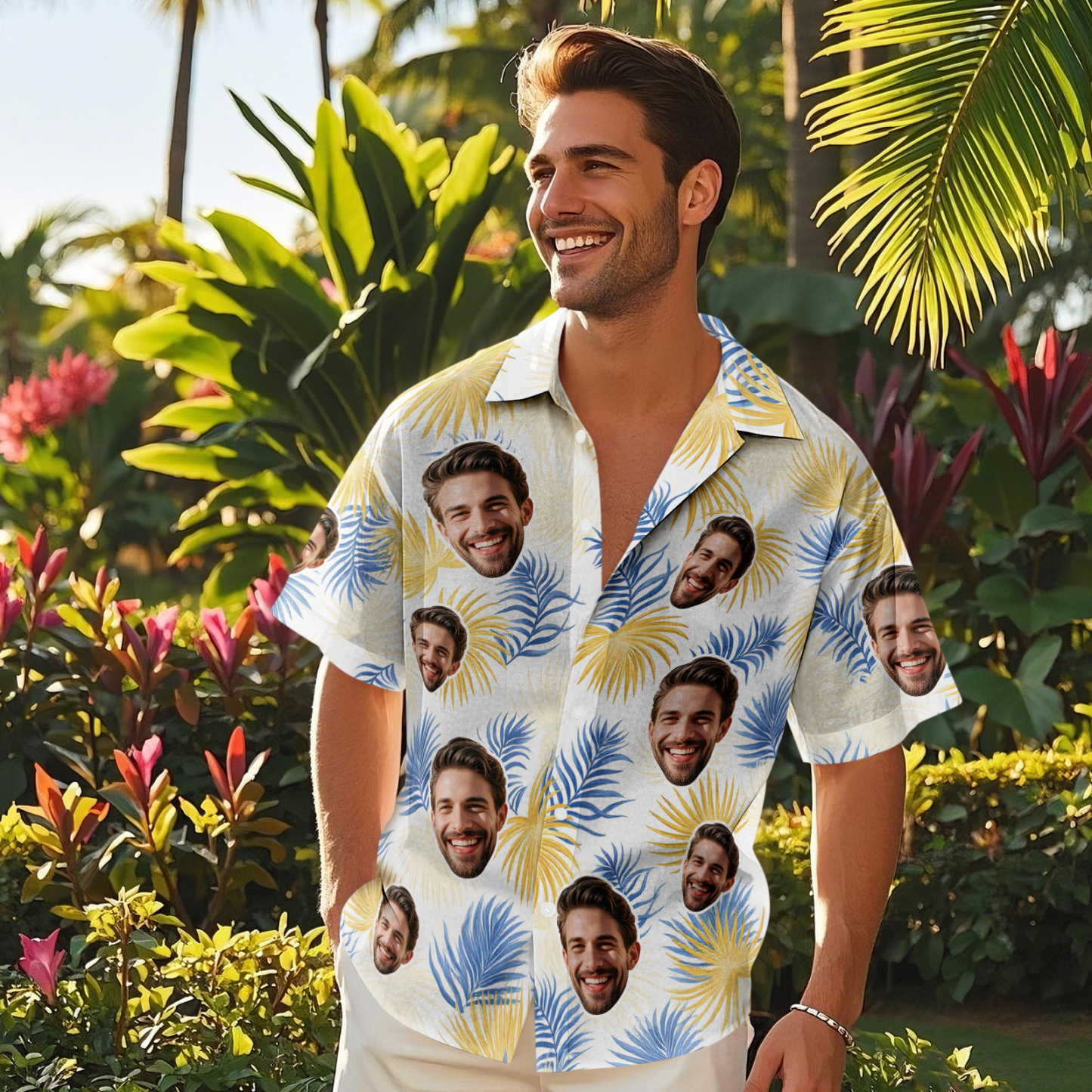 Custom Aloha Hawaiian Shirts Face Men Shirt Sewing Pattern Hawaiian Shirt Gift for Summer Vibe Holiday - SantaSocks