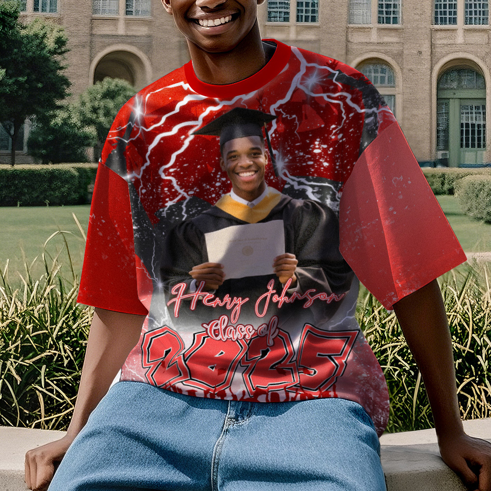 Custom 3D Graduation Shirt Personalized with Name & Year Gift for Her