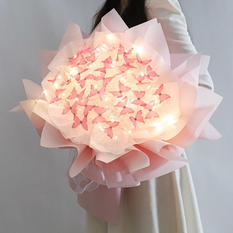 DIY Set Butterfly Bouquet DIY Kit Handmade Butterfly Flower Bouquet Gift for Girlfriend