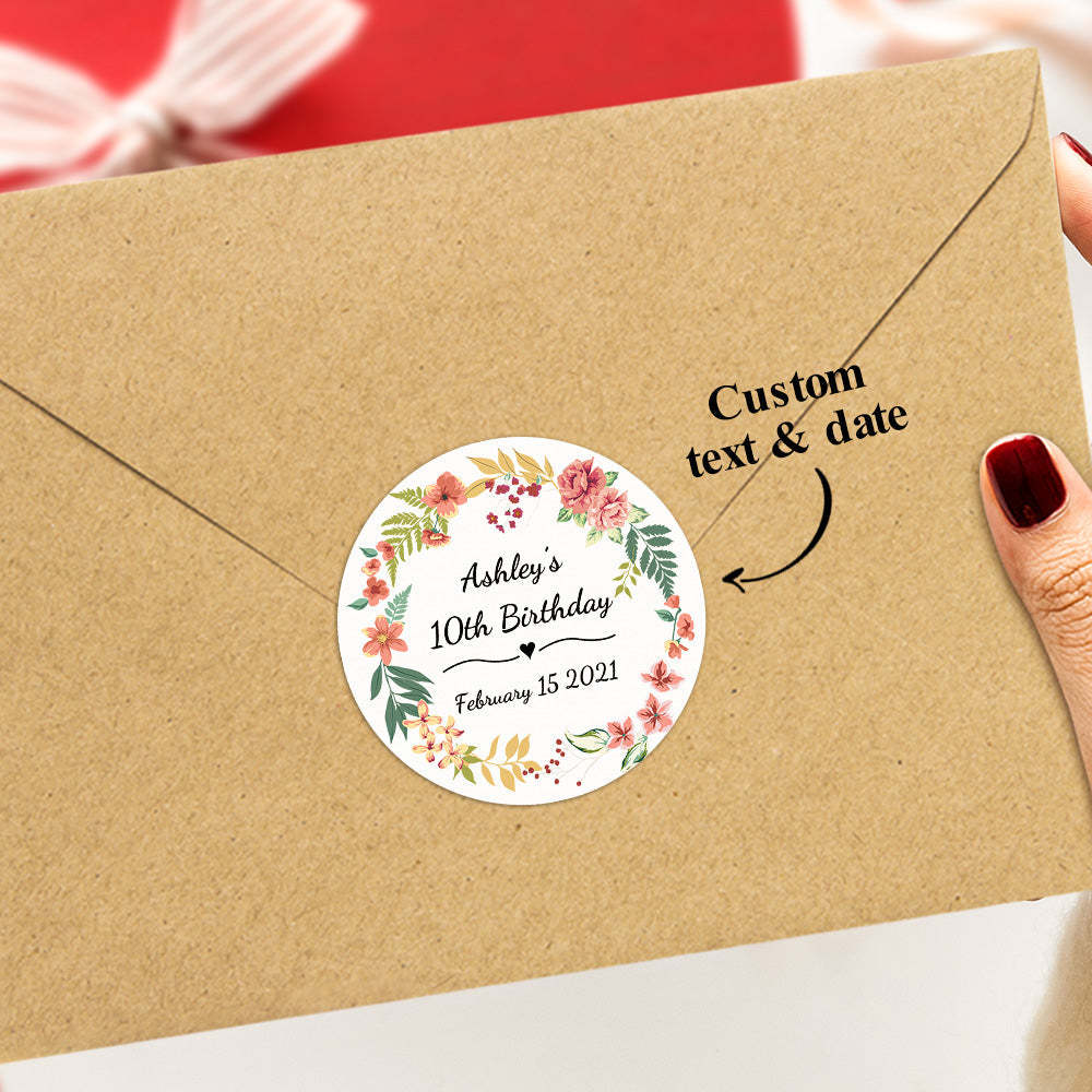Personalized Thank You Stickers Round Wedding Birthday Favor labels for Gifts - SantaSocks