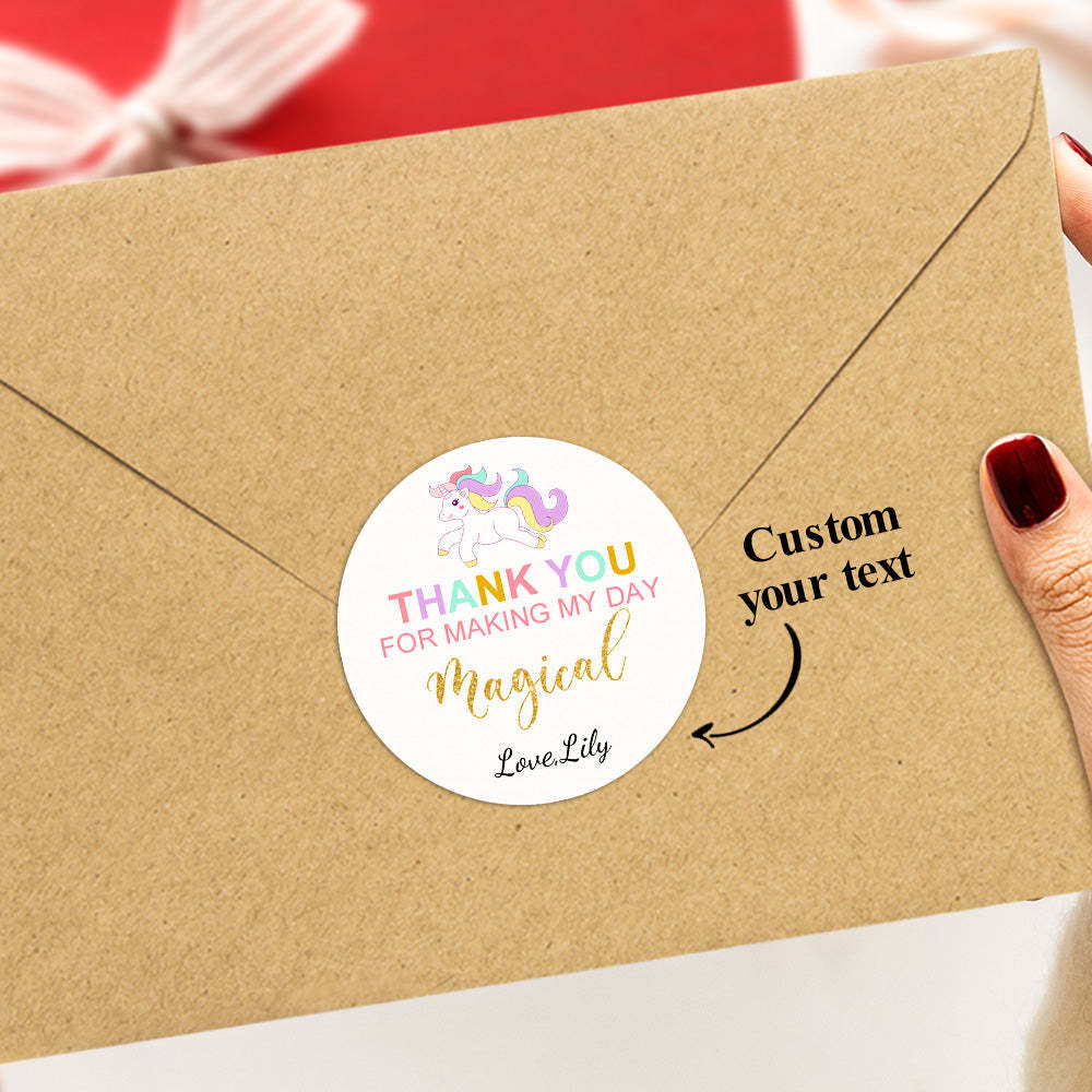 Personalized Thank You Stickers Round Wedding Birthday Favor labels for Gifts - SantaSocks