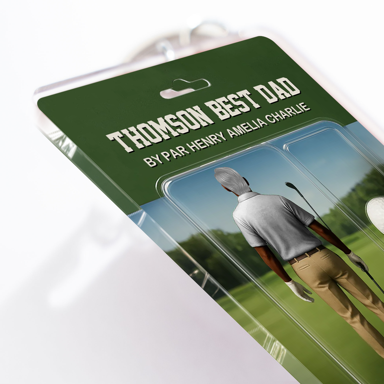 Personalized Golf Dad Figure Plaque Custom Name Acrylic Keepsake for Father’s Day