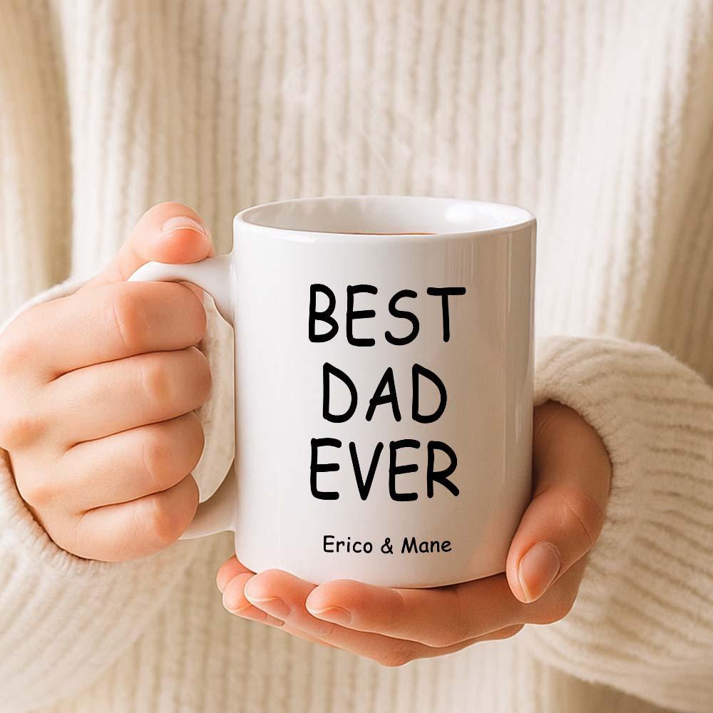 Custom Dad Photo Mug Best Dad Ever Coffee Cup Personalized Father’s Day Gift Idea