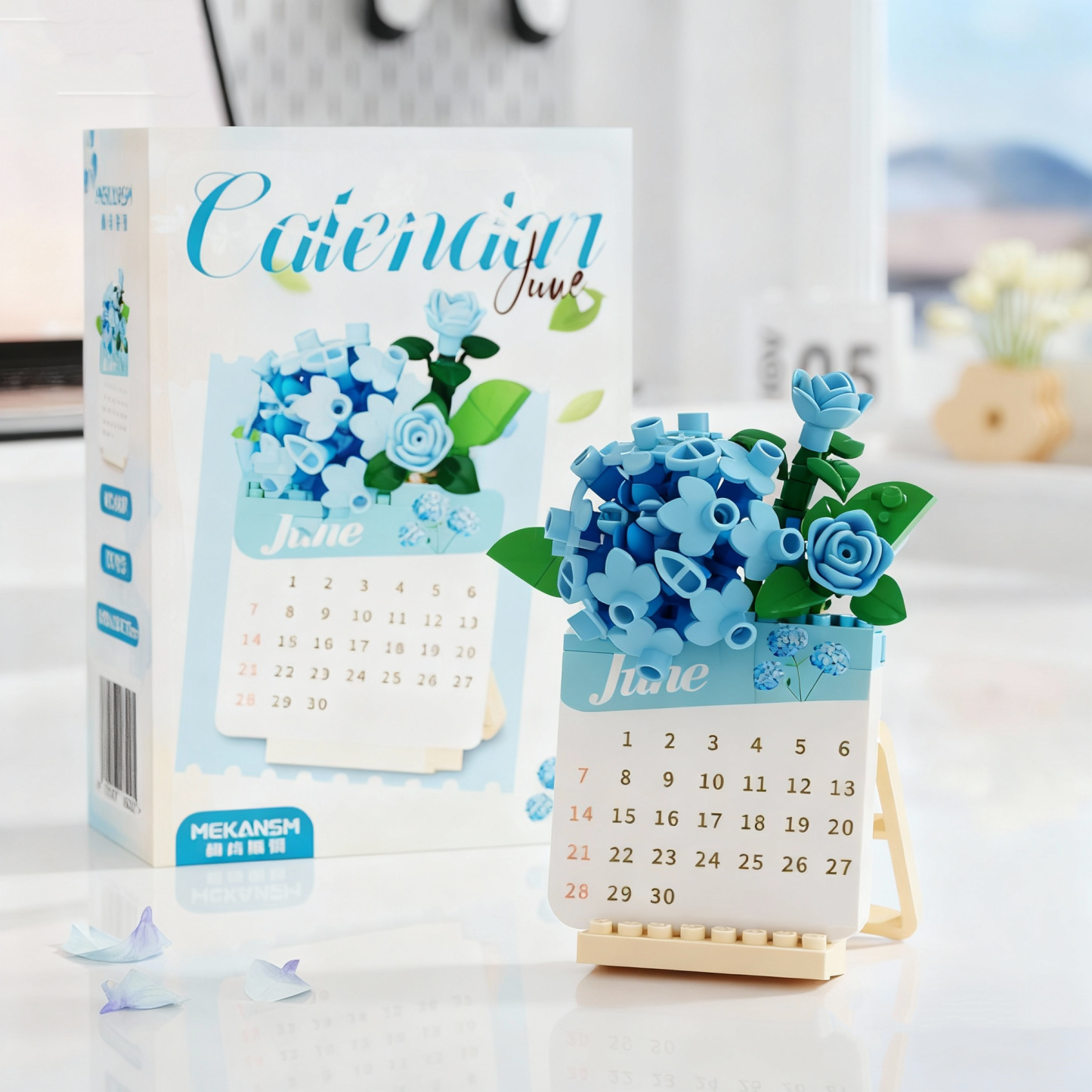 Eternal Rose Calendar Gift Everlasting Rose with Monthly Display Romantic Gift for Christmas Valentine’s Day Anniversaries