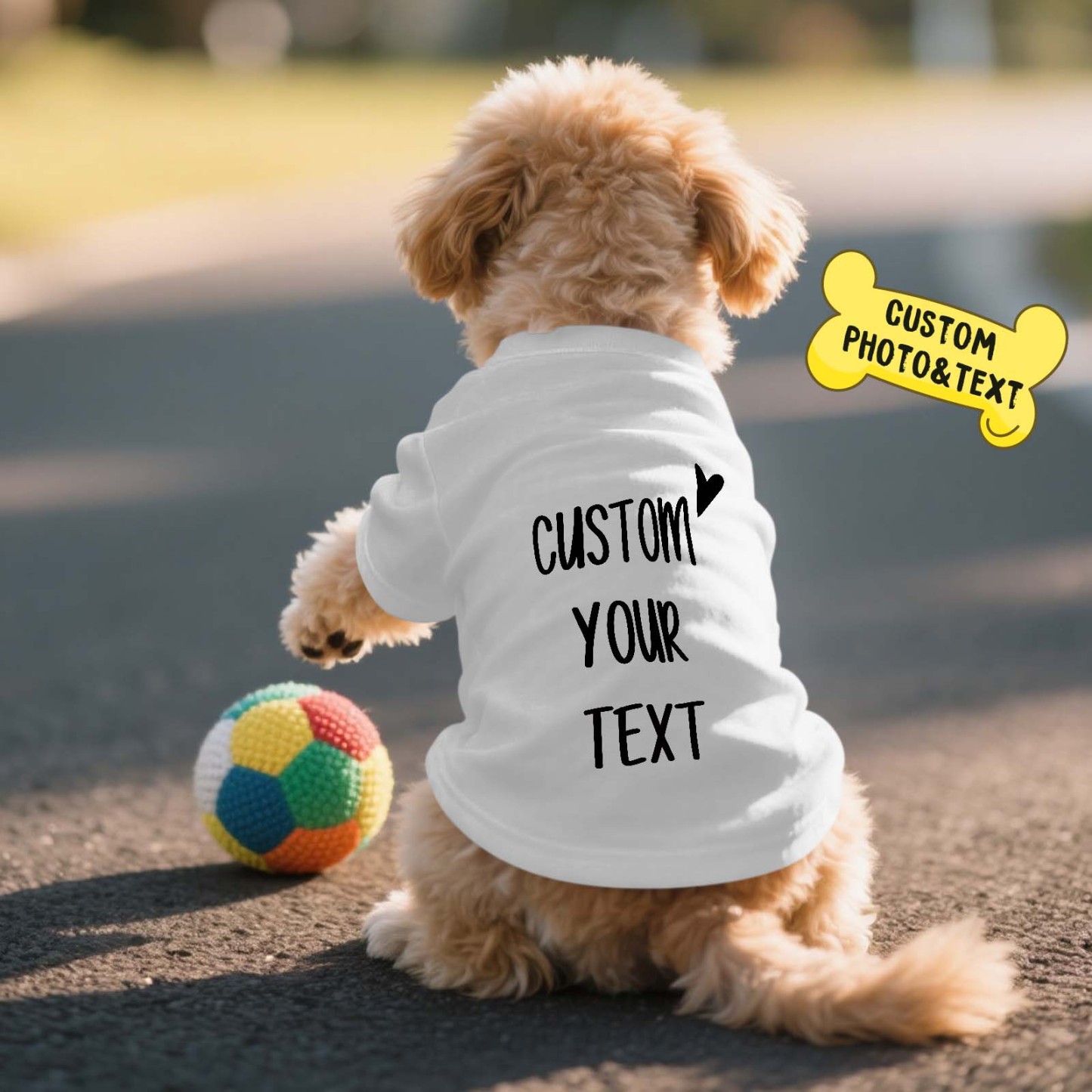 Personalized Photo and Text T-Shirt Dog Shirt Custom Pet Lover Shirt Gift - SantaSocks