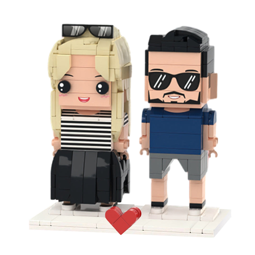 Customizable Fully Body 2 People Custom Brick Figures Seaside Vacation Brick Me Figures