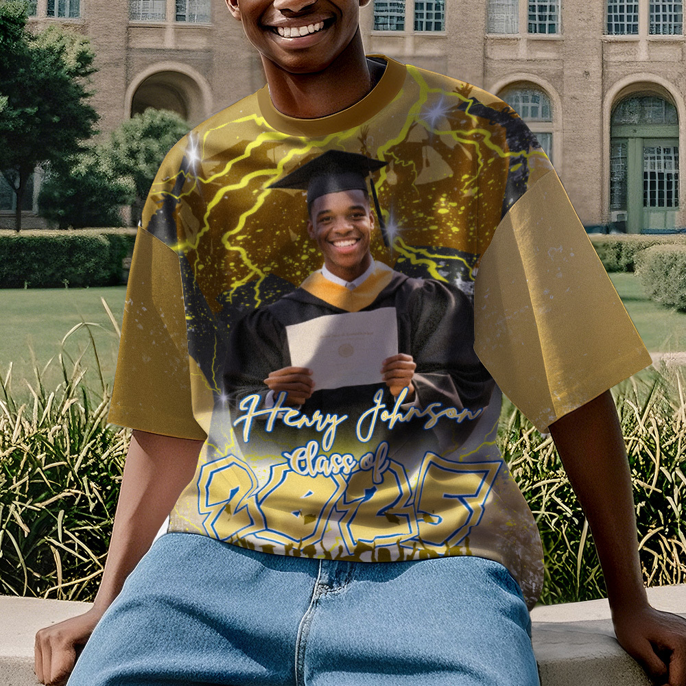 Custom 3D Graduation Shirt Personalized with Name & Year Gift for Her