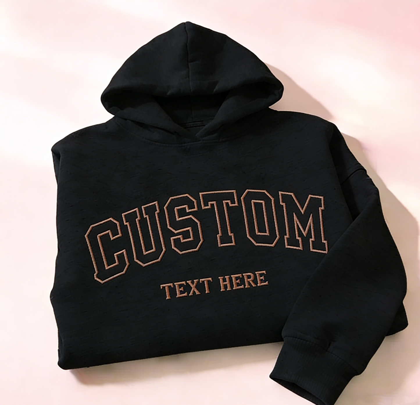 Custom Embroidered College Letter Sweatshirt: Retro Oversized Pullover