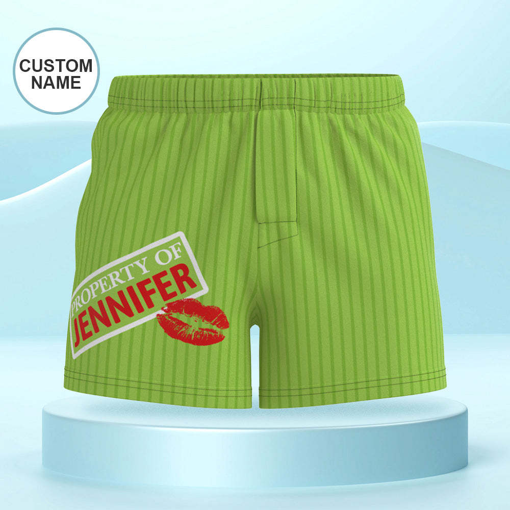 Custom Name Multicolor Striped Print Boxer Shorts Personalized Casual Underwear Gift for Him - SantaSocks