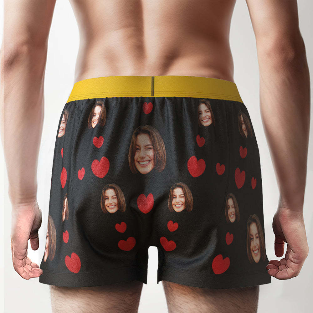 Custom Face Boxer Shorts I LICKED IT Personalized Waistband Casual Underwear for Him - SantaSocks