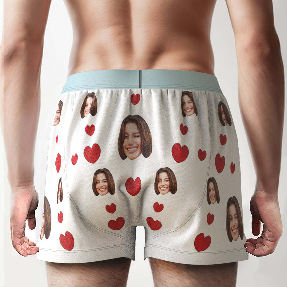 Custom Face Boxer Shorts I LICKED IT Personalized Waistband Casual Underwear for Him - SantaSocks