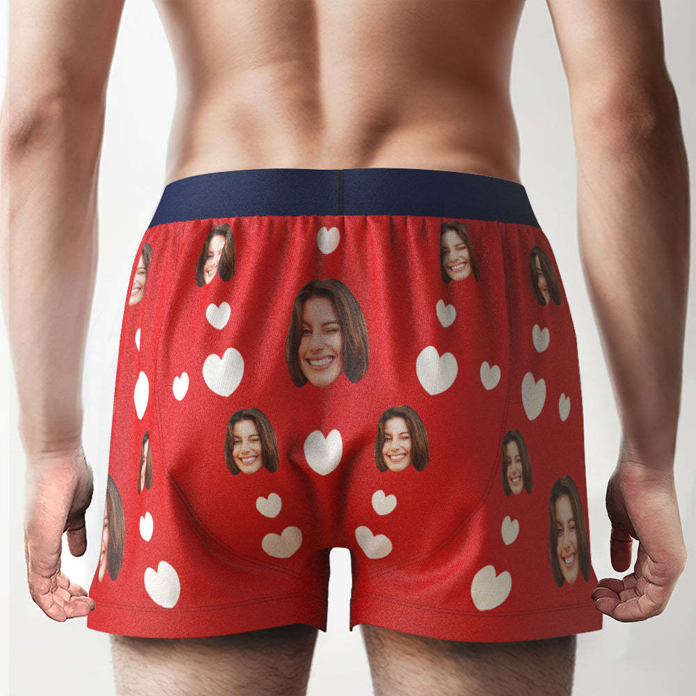 Custom Face Boxer Shorts I LICKED IT Personalized Waistband Casual Underwear for Him - SantaSocks