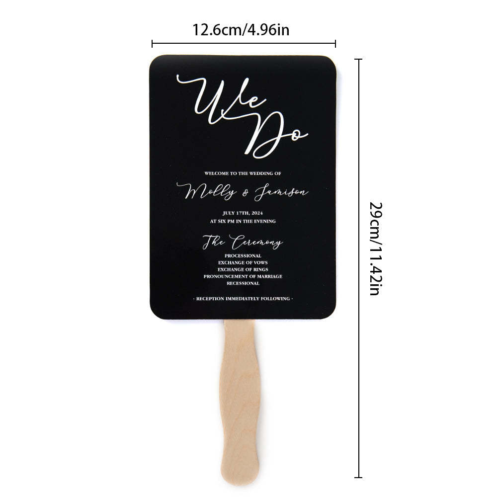 Personalized We Do Wedding Program Fans Gift for Wedding - SantaSocks