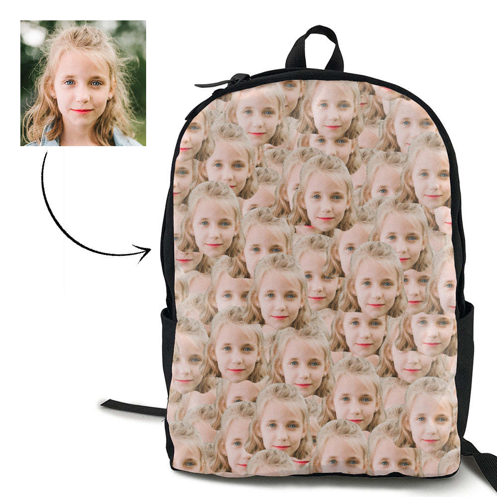 custom mash face photo backpack