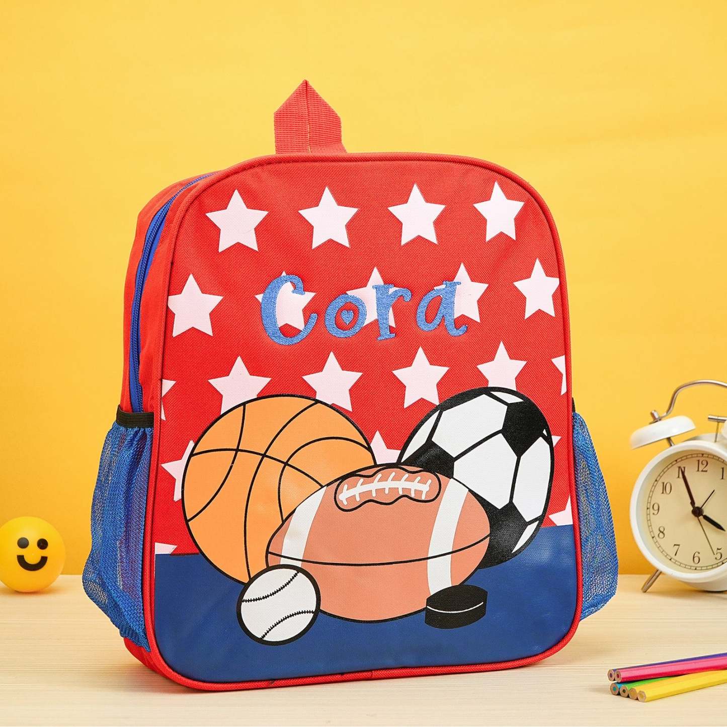 Personalized Name Embroidery Backpack Custom School Bags Back to School Gift for Kids - SantaSocks