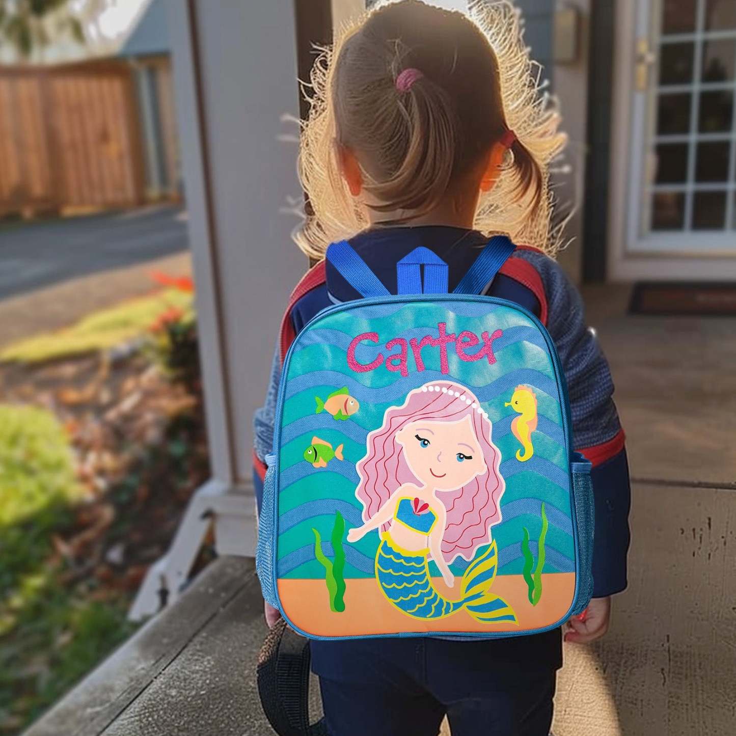 Personalized Name Embroidery Backpack Custom School Bags Back to School Gift for Kids - SantaSocks