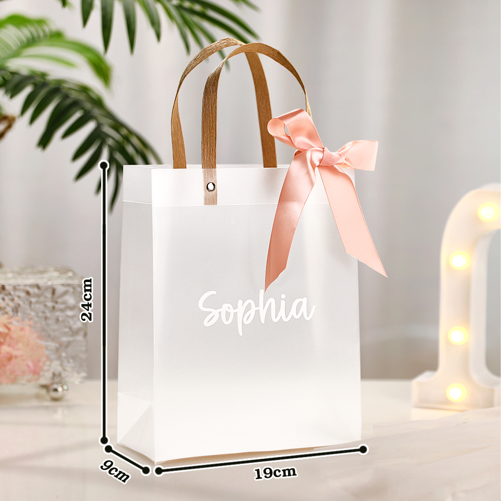 Bridesmaid Favors, Personalized Clear Tote Bag, Flower Girl Gift, Bachelorette Party Favor Gifts