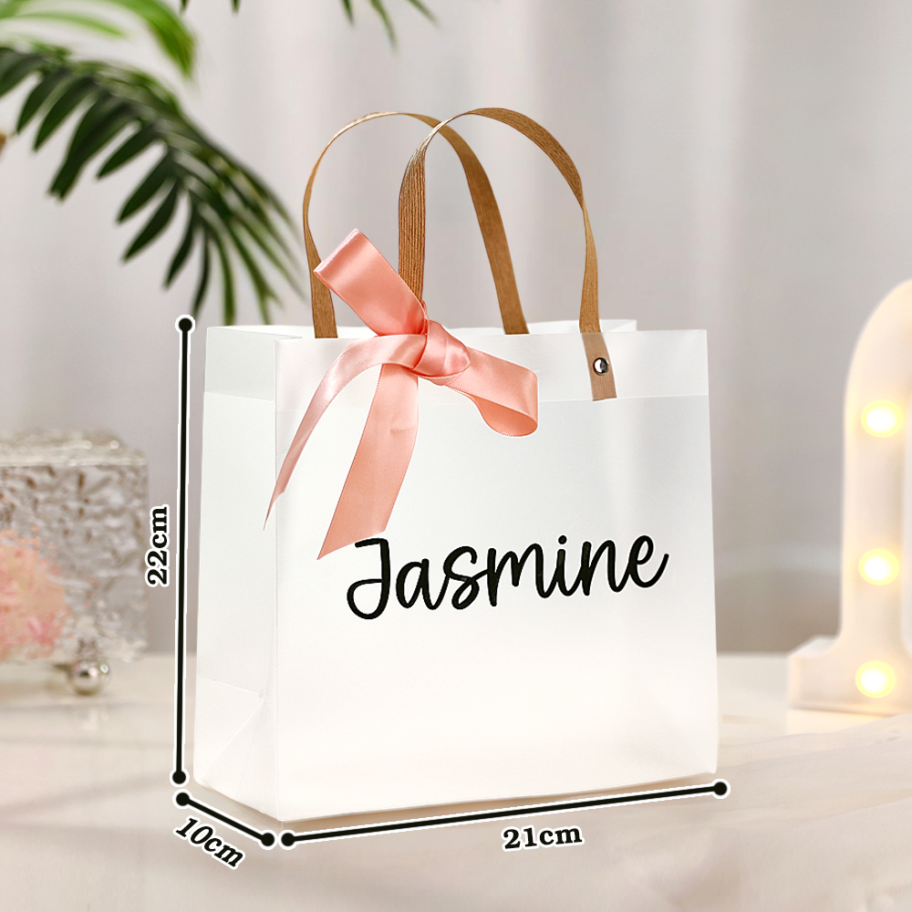 Bridesmaid Favors, Personalized Clear Tote Bag, Flower Girl Gift, Bachelorette Party Favor Gifts