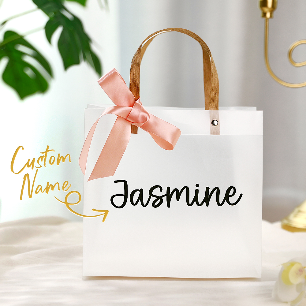 Bridesmaid Favors, Personalized Clear Tote Bag, Flower Girl Gift, Bachelorette Party Favor Gifts