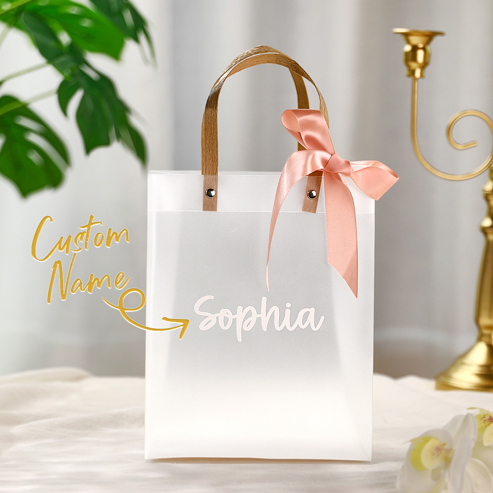 Bridesmaid Favors, Personalized Clear Tote Bag, Flower Girl Gift, Bachelorette Party Favor Gifts