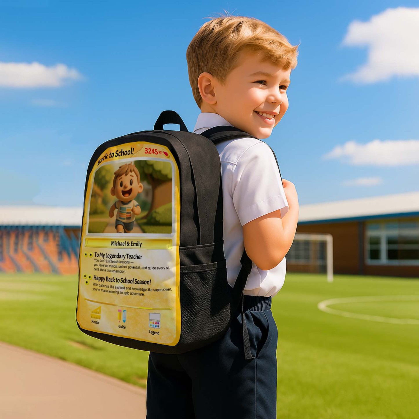 Back To School Cartoon Gifts Custom Photo Backpack For Kids Picture Backpack Customized Backpack