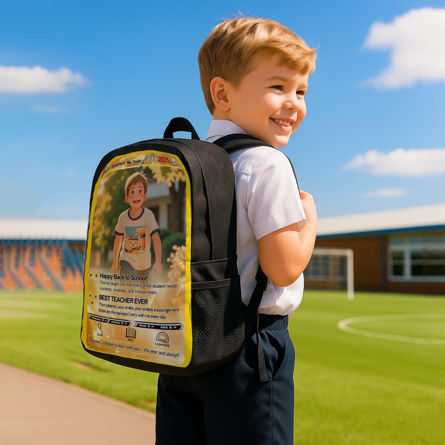 Back To School Cartoon Gifts Custom Photo Backpack For Kids Picture Backpack Customized Backpack