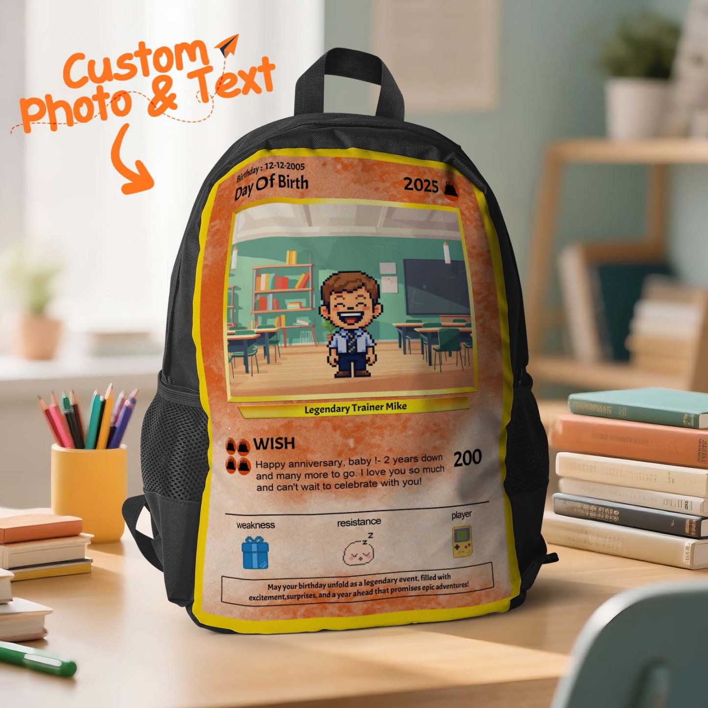 Back To School Cartoon Gifts Custom Photo Backpack For Kids Picture Backpack Customized Backpack