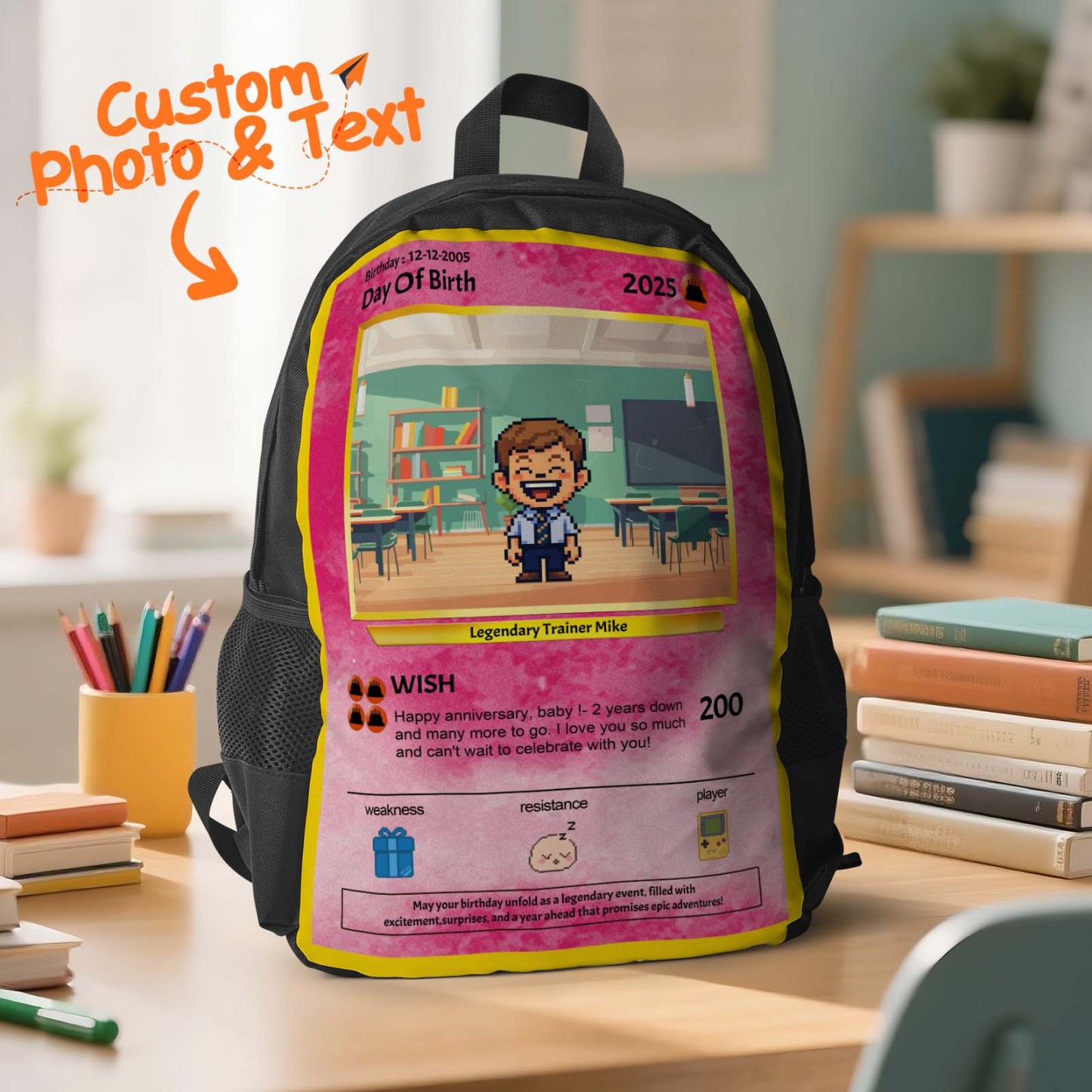 Back To School Cartoon Gifts Custom Photo Backpack For Kids Picture Backpack Customized Backpack