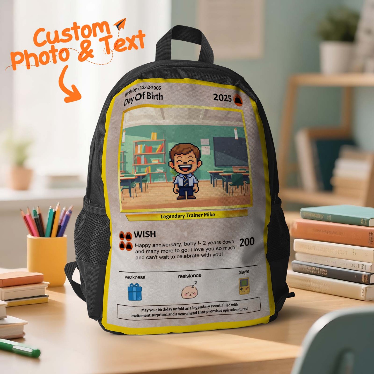 Back To School Cartoon Gifts Custom Photo Backpack For Kids Picture Backpack Customized Backpack
