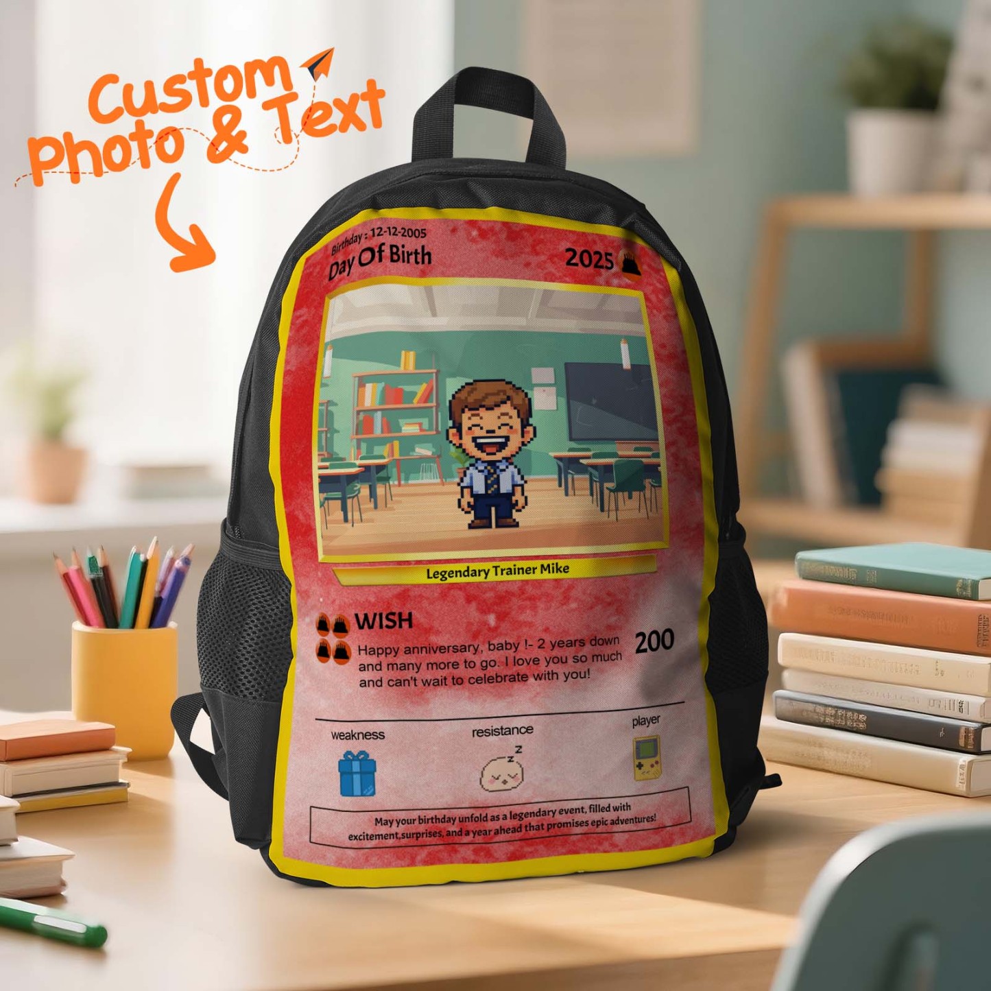 Back To School Cartoon Gifts Custom Photo Backpack For Kids Picture Backpack Customized Backpack