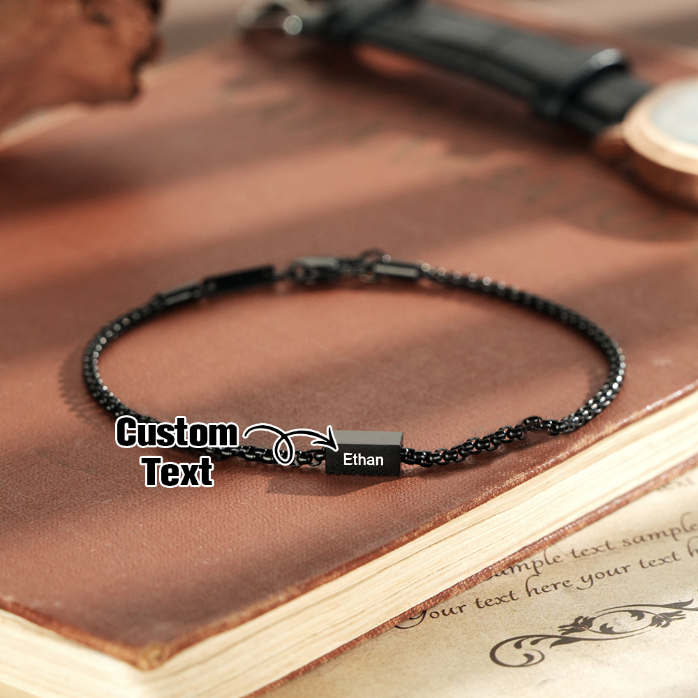 Personalize Dad Bracelet, Kids Name Bracelet, Family Jewelry, Custom Gift For Dad, Gift For Husband,Gift for Father's Day