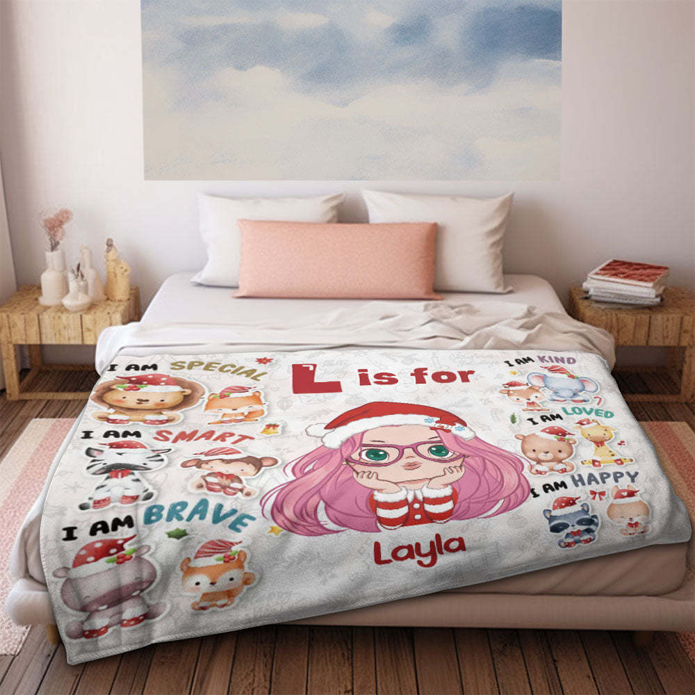 Custom Cartoon Character Blanket Creative Christmas Blanket Gift for Kids - SantaSocks