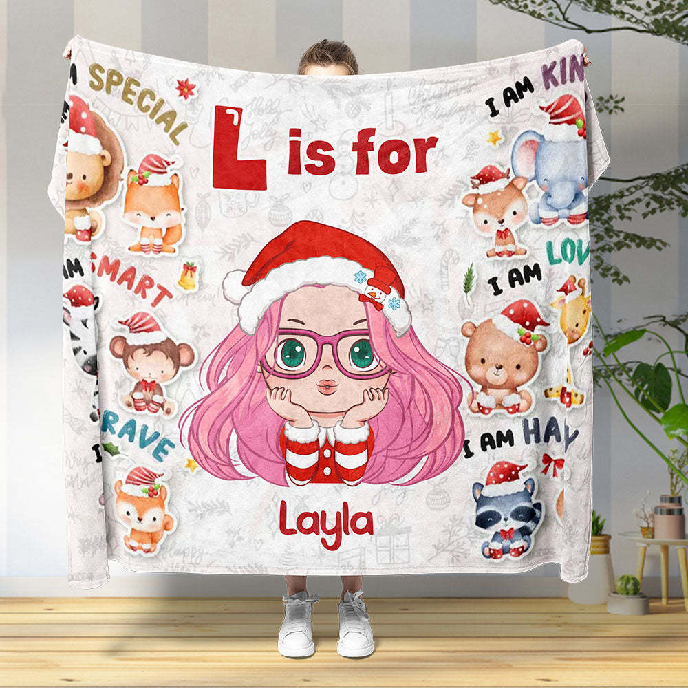 Custom Cartoon Character Blanket Creative Christmas Blanket Gift for Kids - SantaSocks