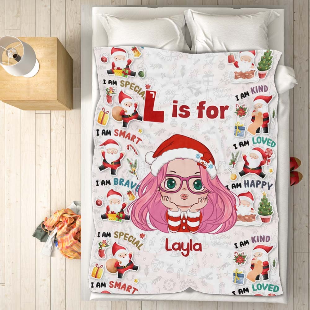 Custom Cartoon Character Blanket Creative Christmas Blanket Gift for Kids - SantaSocks