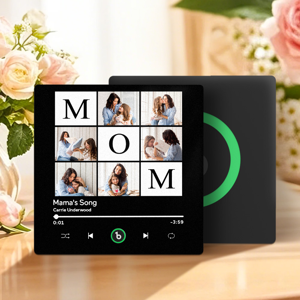 Custom Music Fridge Magnet Mother's Day Gifts Personalized Photo Upgraded Music Album Fridge Magnet Music Wall Photo Sticker Music Movement That Can Be Played Gift Idea