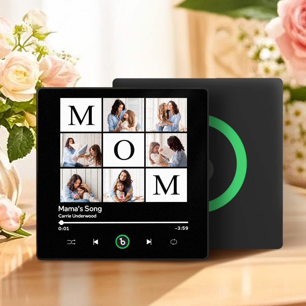 Custom Music Fridge Magnet Mother's Day Gifts Personalized Photo Upgraded Music Album Fridge Magnet Music Wall Photo Sticker Music Movement That Can Be Played Gift Idea