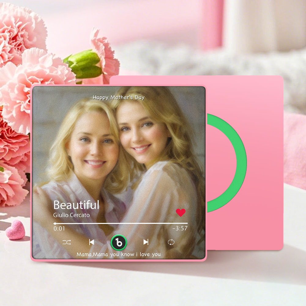 Personalized Mother's Day Music Fridge Magnet Oil Painting Effect Custom Photo Frame Gift for Mom - SantaSocks