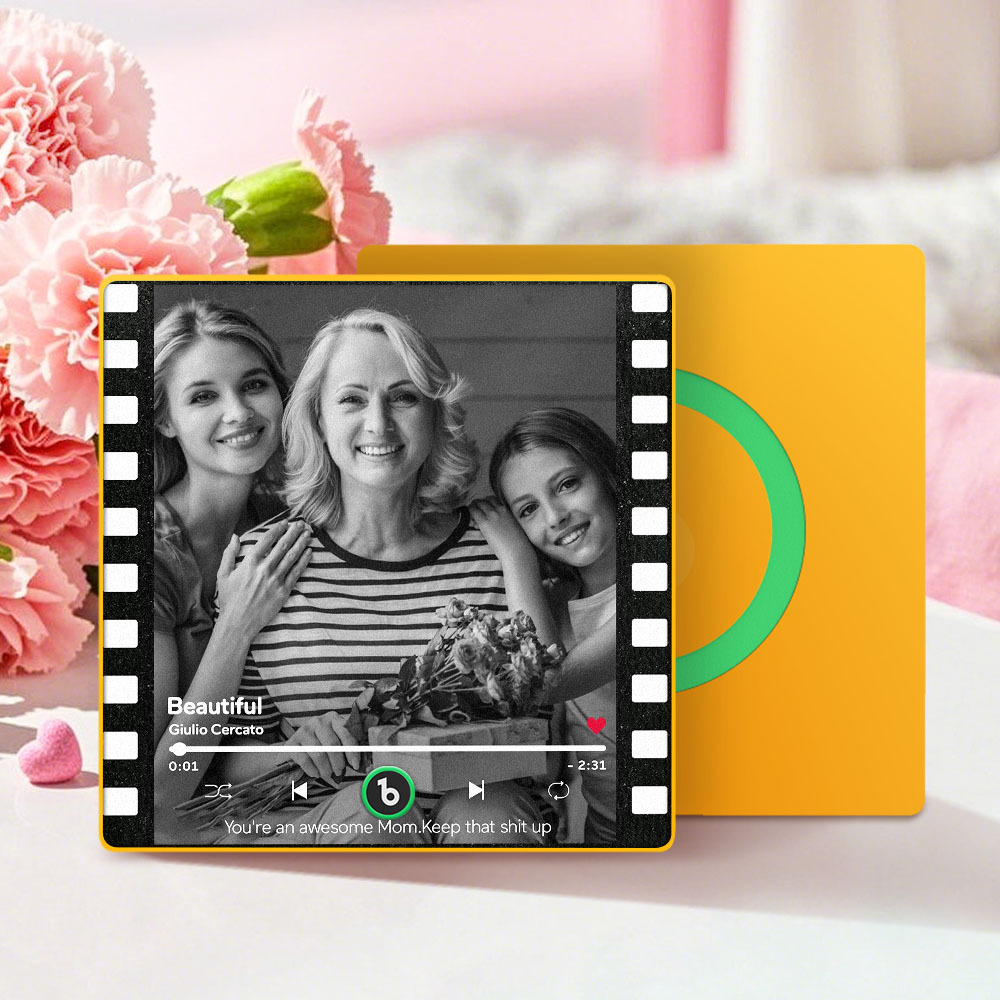 Custom Colorful Frame Album Fridge Magnet Music Wall Photo Sticker Music Movement That Can Be Played Mother's Day Gift for Mom