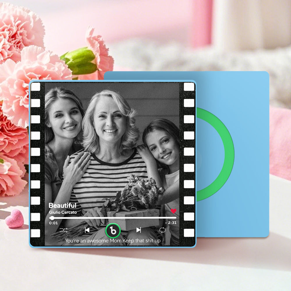 Custom Colorful Frame Album Fridge Magnet Music Wall Photo Sticker Music Movement That Can Be Played Mother's Day Gift for Mom