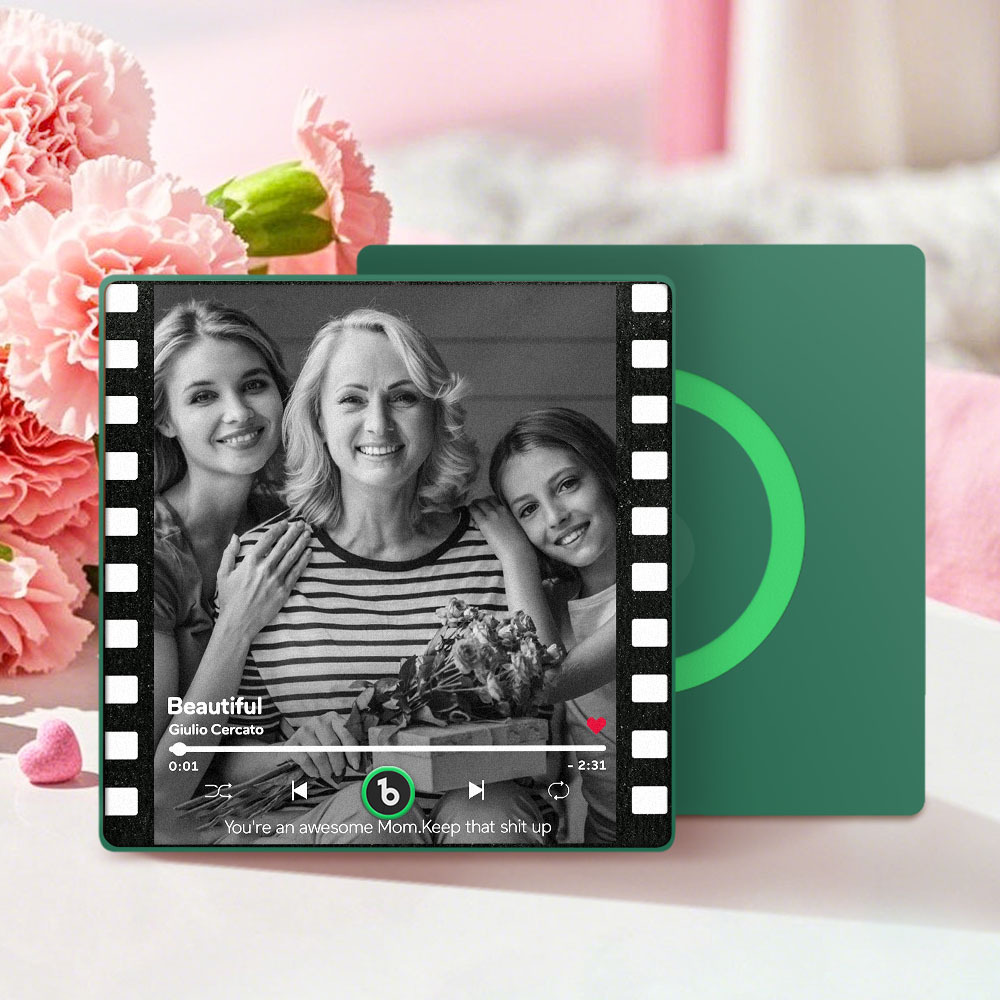 Custom Colorful Frame Album Fridge Magnet Music Wall Photo Sticker Music Movement That Can Be Played Mother's Day Gift for Mom