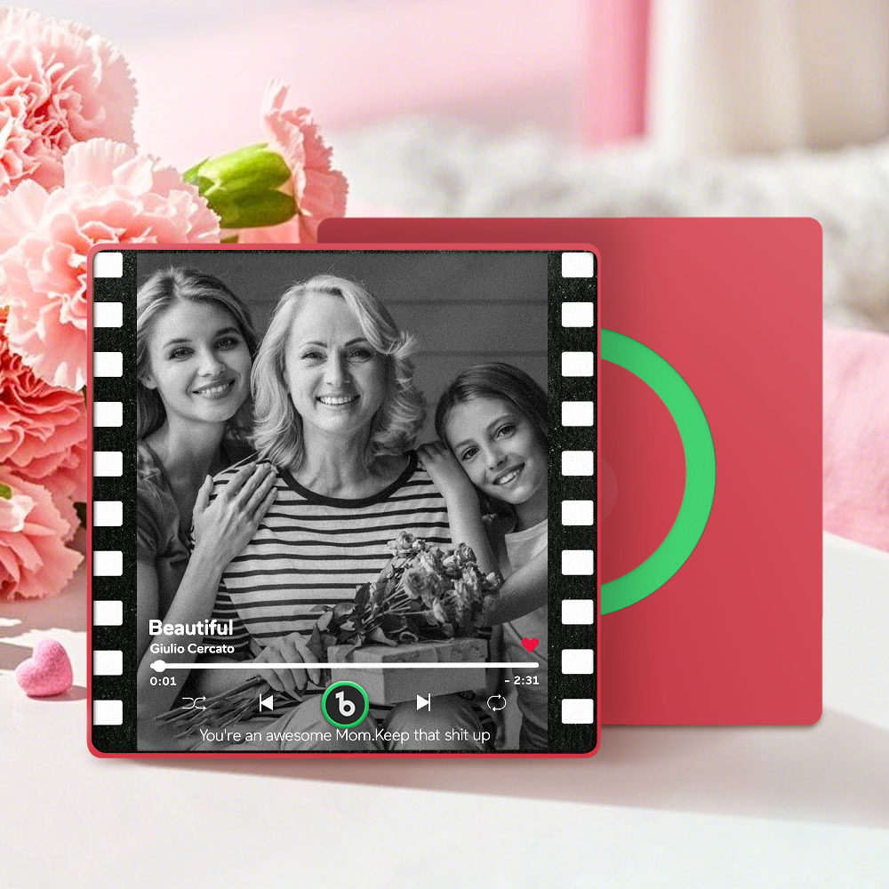 Custom Colorful Frame Album Fridge Magnet Music Wall Photo Sticker Music Movement That Can Be Played Mother's Day Gift for Mom