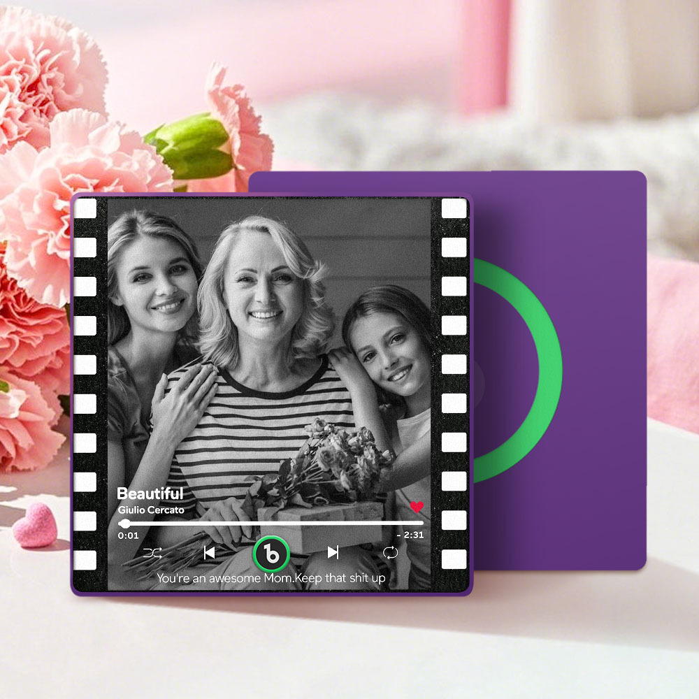 Custom Colorful Frame Album Fridge Magnet Music Wall Photo Sticker Music Movement That Can Be Played Mother's Day Gift for Mom