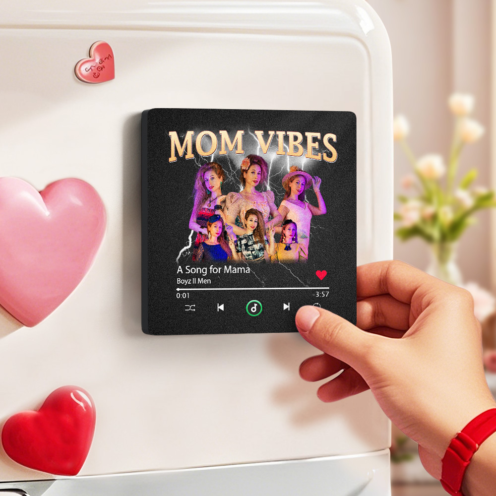 Custom Colorful Frame Album Fridge Magnet Music Wall Photo Sticker Music Movement That Can Be Played Mother's Day Gift for Mom