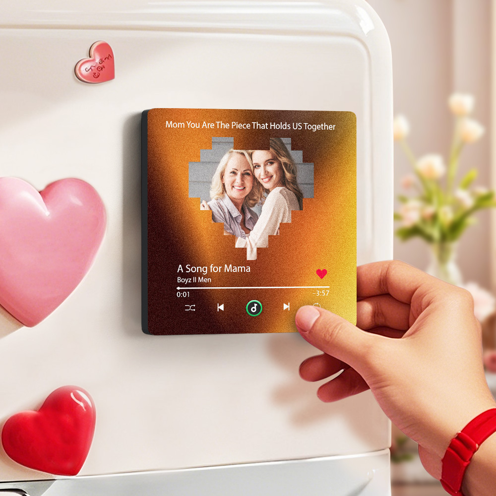 Custom Colorful Frame Album Fridge Magnet Music Wall Photo Sticker Music Movement That Can Be Played Mother's Day Gift for Mom