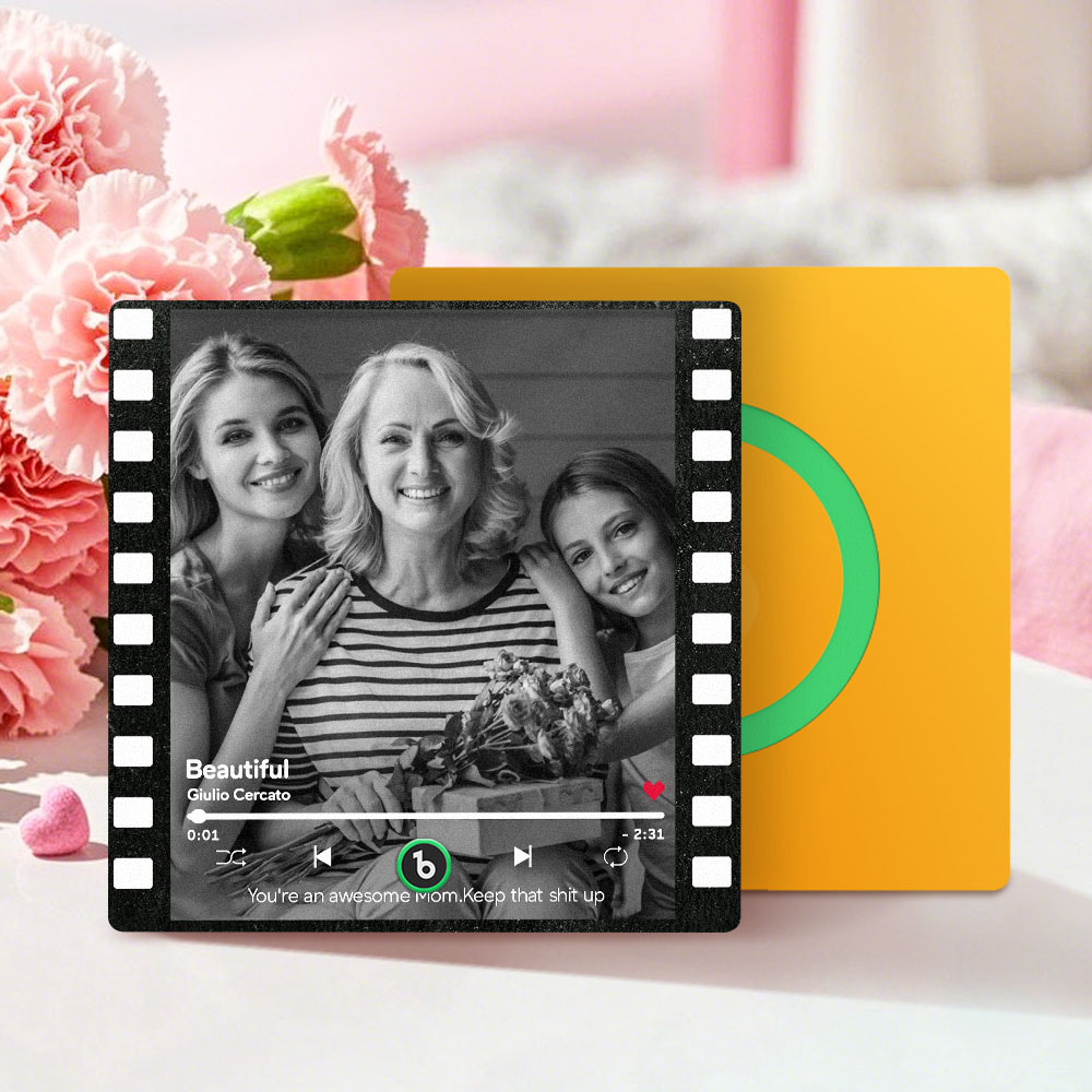 Custom Colorful Frame Album Fridge Magnet Music Wall Photo Sticker Music Movement That Can Be Played Mother's Day Gift for Mom