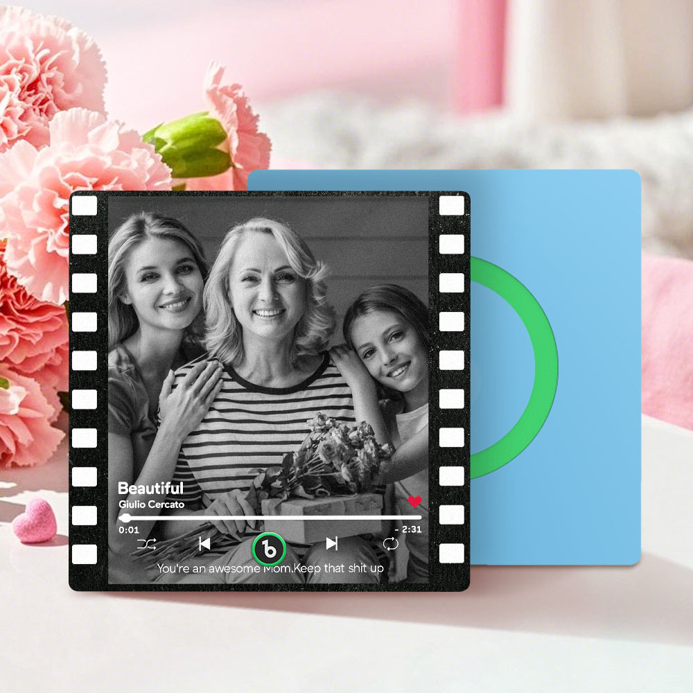 Custom Colorful Frame Album Fridge Magnet Music Wall Photo Sticker Music Movement That Can Be Played Mother's Day Gift for Mom