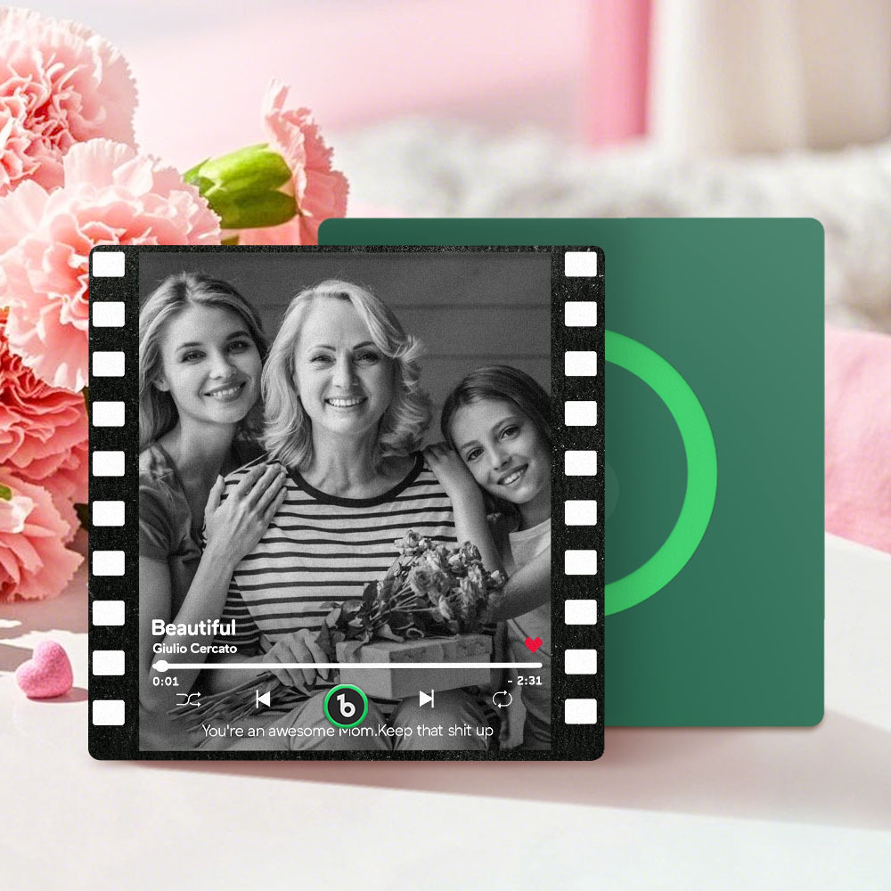 Custom Colorful Frame Album Fridge Magnet Music Wall Photo Sticker Music Movement That Can Be Played Mother's Day Gift for Mom