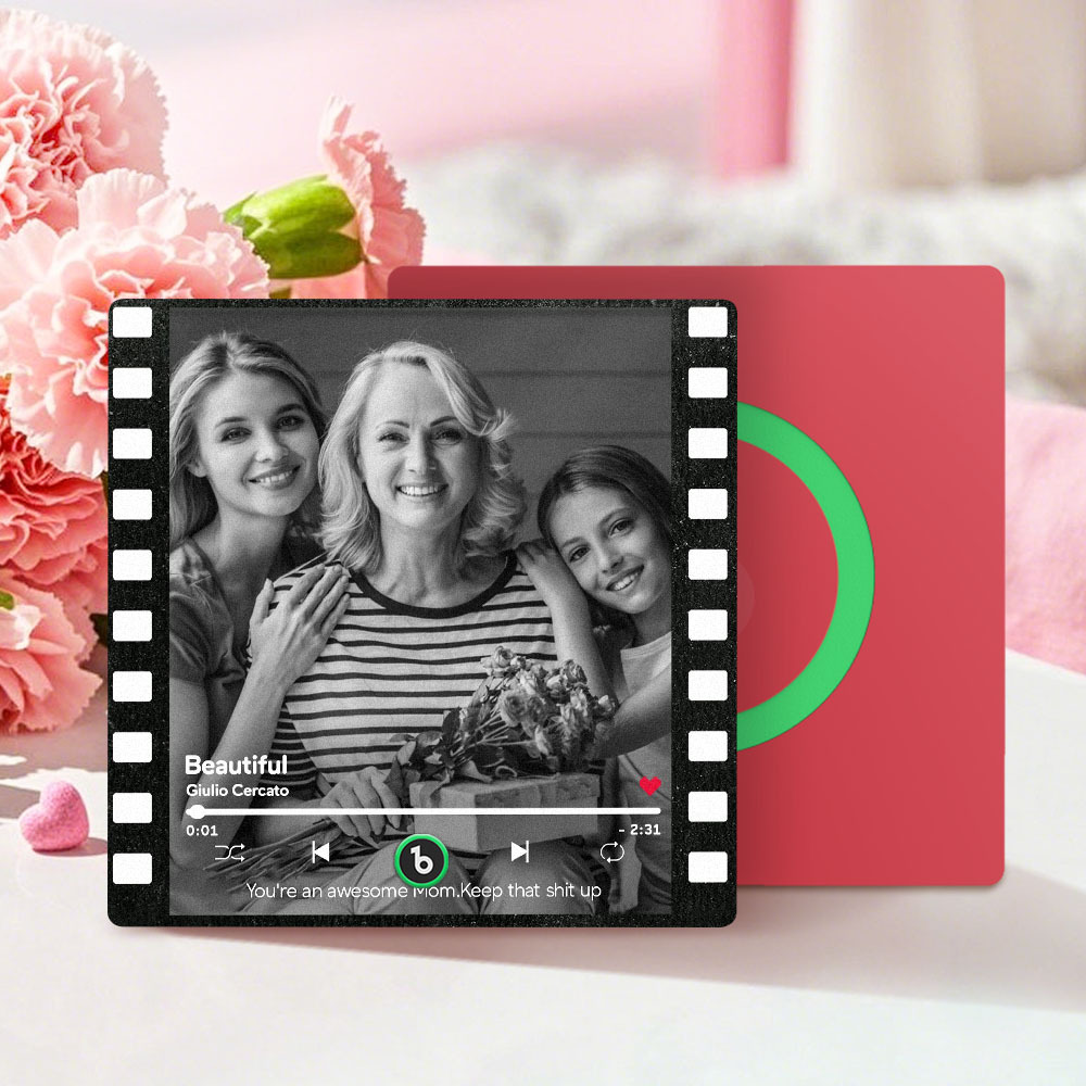 Custom Colorful Frame Album Fridge Magnet Music Wall Photo Sticker Music Movement That Can Be Played Mother's Day Gift for Mom