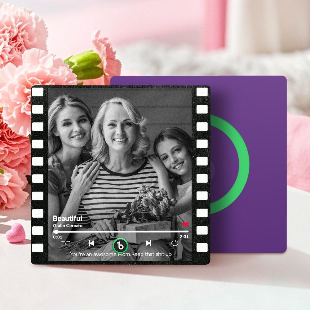 Custom Colorful Frame Album Fridge Magnet Music Wall Photo Sticker Music Movement That Can Be Played Mother's Day Gift for Mom