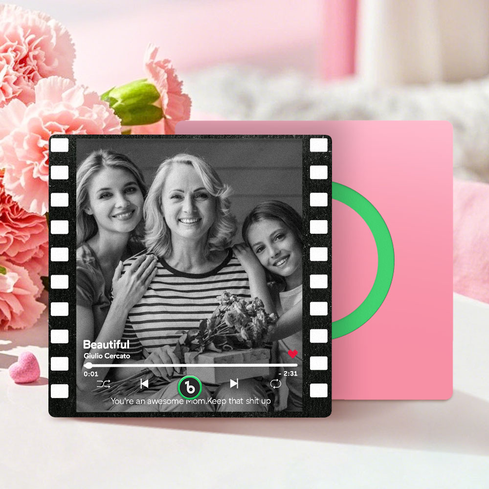 Custom Colorful Frame Album Fridge Magnet Music Wall Photo Sticker Music Movement That Can Be Played Mother's Day Gift for Mom